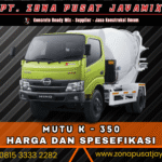 Mutu Beton K-350 – Harga dan Spesifikasinya Terbaru 2025