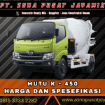 Mutu Beton K-450 – Harga dan Spesifikasi Terbaru 2025