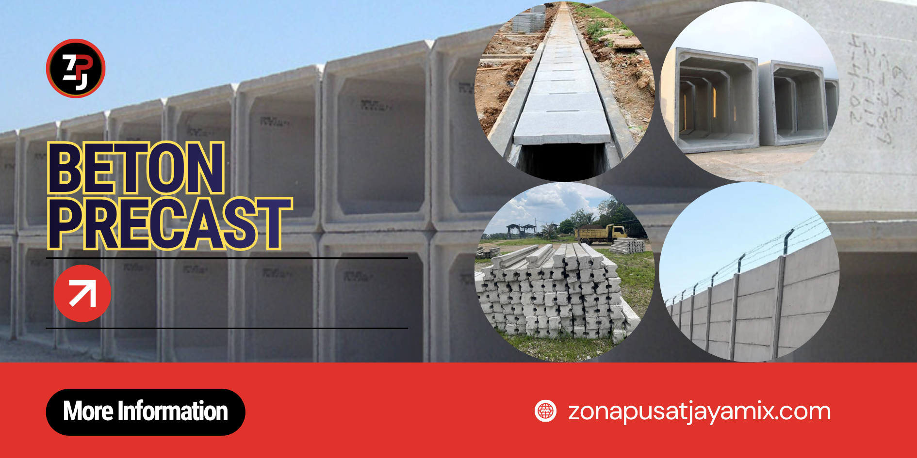 Beton Precast Pagar Panel, Box Culvert, U-Ditch, Kanstin.