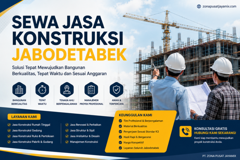 Sewa Jasa Konstruksi Jabodetabek Terpercaya untuk Berbagai Proyek Bangunan