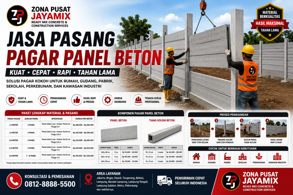Jasa Pasang Pagar Panel Beton Terdekat 2026