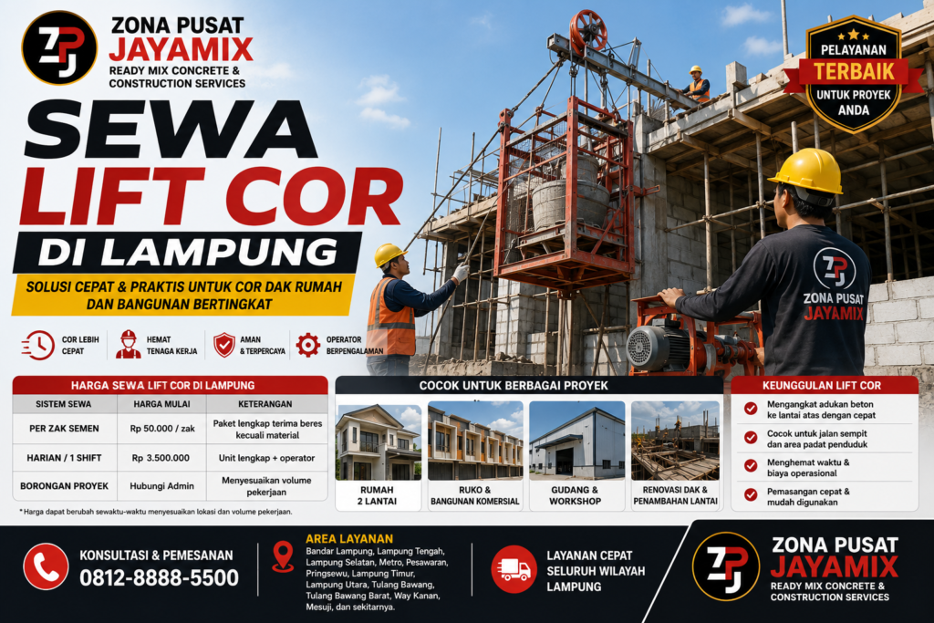 Sewa Lift Cor di Lampung Terbaru 2026